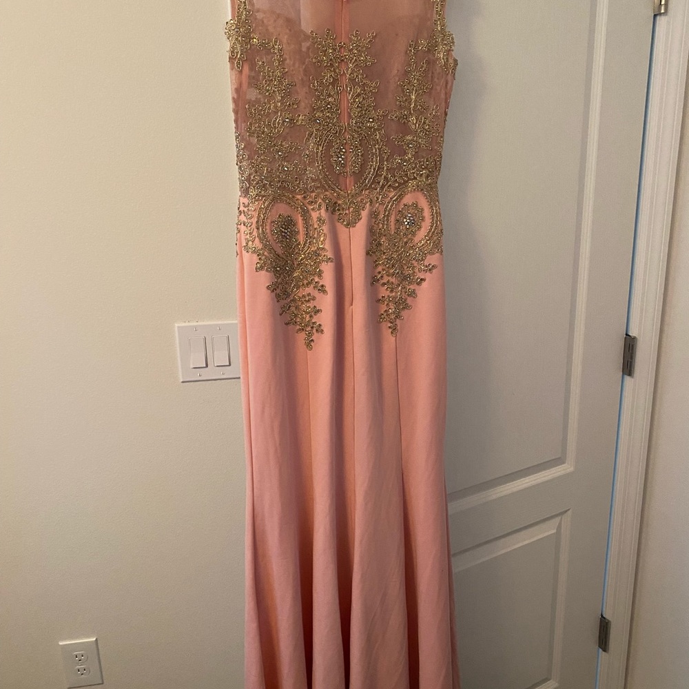 Pink sequenced Long dress